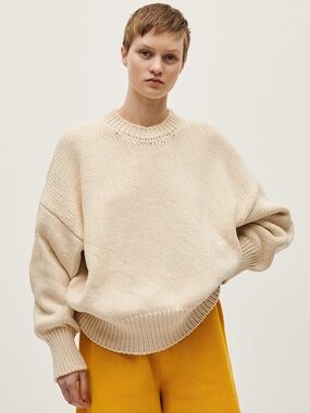babaa no.16 Natural/Cream Cotton sweater